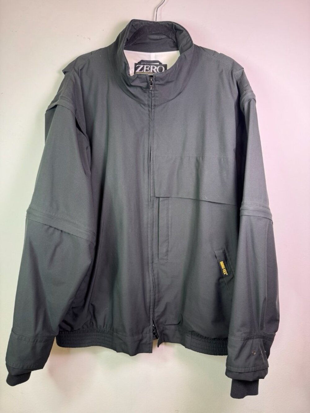Zero Restriction Gore-Tex Mens Black Full Zip Golf Rain Jacket Convertible XXL